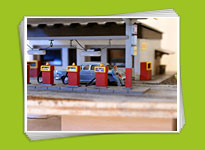 Diorama Minol-Tankstelle